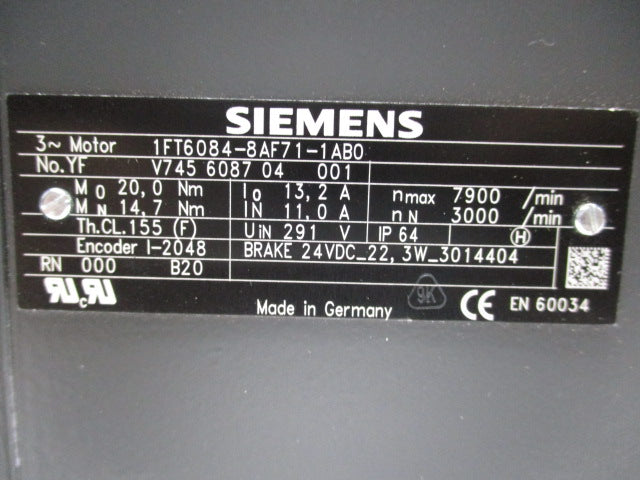SIEMENS 1FT6084-8AF71-1AB0  NSNP