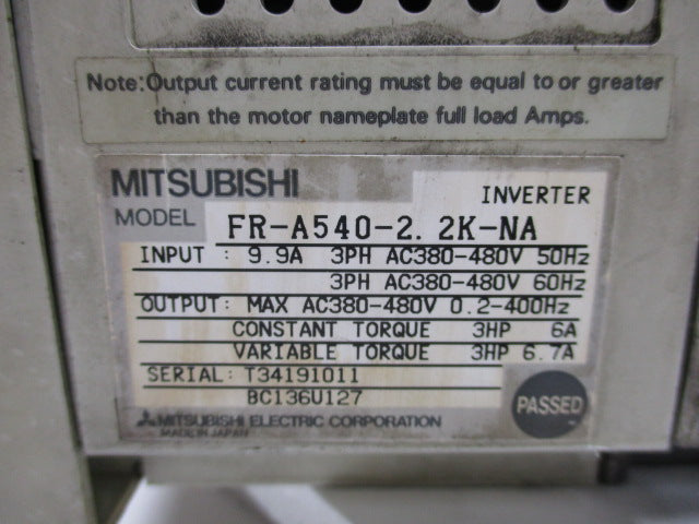 MITSUBISHI FR-A540-2.2K-NA  UNMP