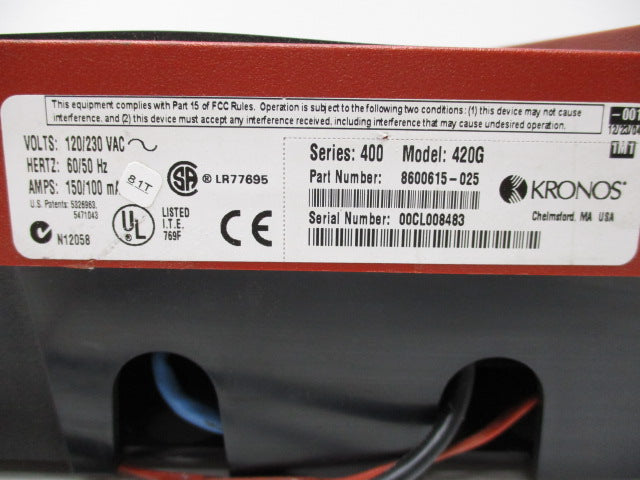 KRONOS 8600615-025 MODEL 420G  UNMP