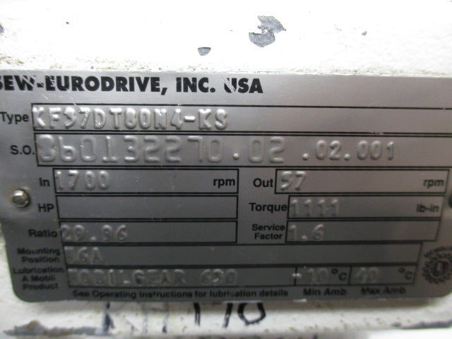 SEW-EURODRIVE KF37DT80N4-KS  UNMP