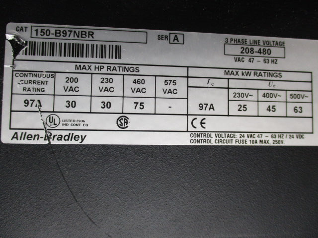 ALLEN BRADLEY 150-B97NBR SER.A (AS PICTURED)  UNMP
