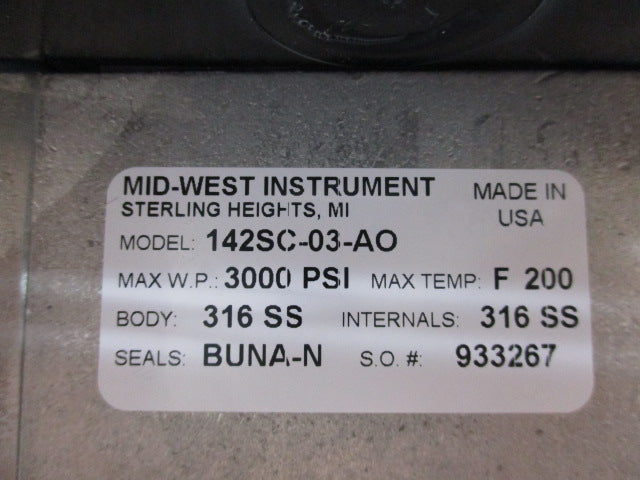 MID-WEST 142SC-03-AO  NSNP