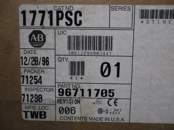 ALLEN BRADLEY 1771-PSC  NSMP