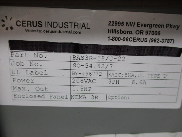 CERUS BAS3R-18/J-22  NSNP
