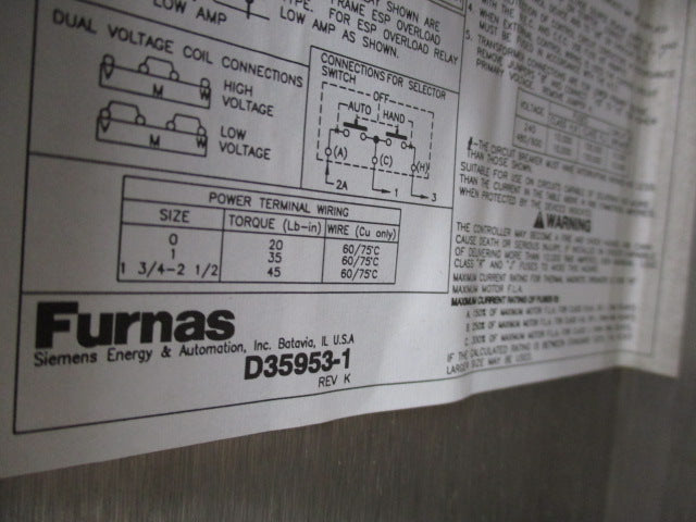 FURNAS D35953-1  UNMP
