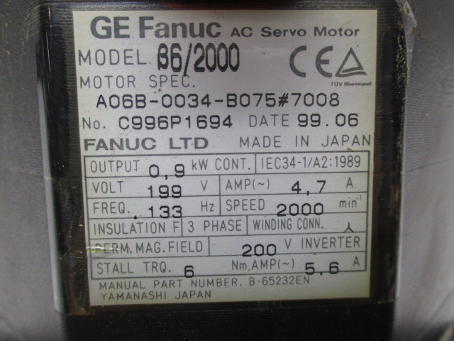 FANUC A06B-0034-B075#7008 (AS PICTURED)  NSNP