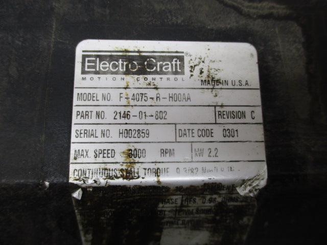ELECTRO-CRAFT F-4075-R-H00AA  UNMP