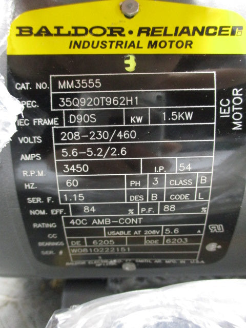 BALDOR MM3555  NSNP