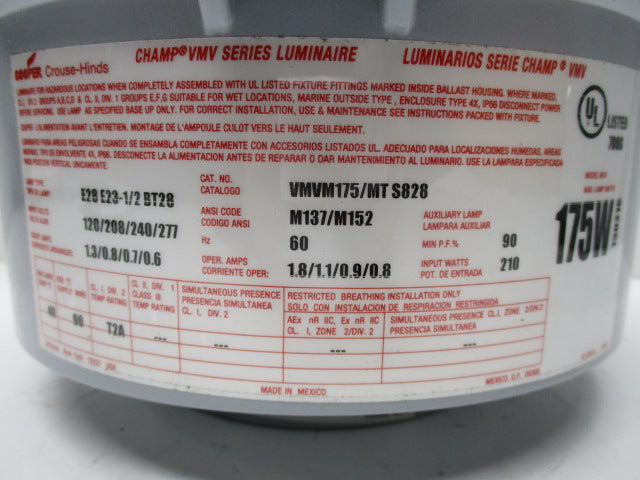 COOPER VMVM175/MTS828  NSMP