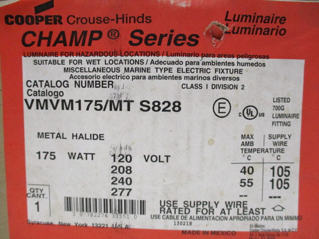 COOPER VMVM175/MTS828  NSMP