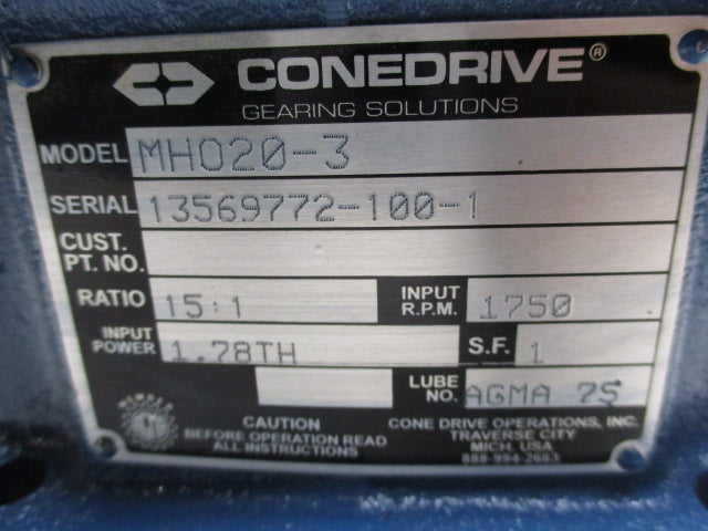 CONE DRIVE MHO20-3  NSNP