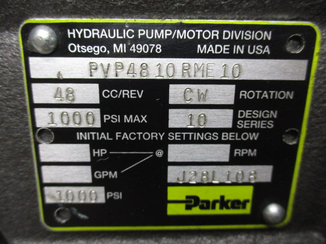 PARKER PVP4810RME10  NSNP