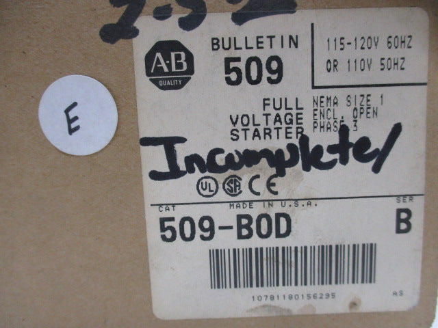 INDUSTRIAL SPARE PART 509-B0D SER. B  NSMP