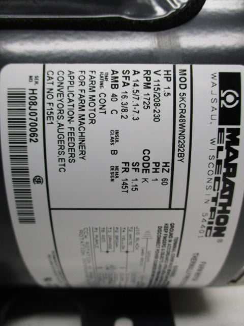 MARATHON ELECTRIC 5KCR48WN0292BY (F15E1)  NSMP
