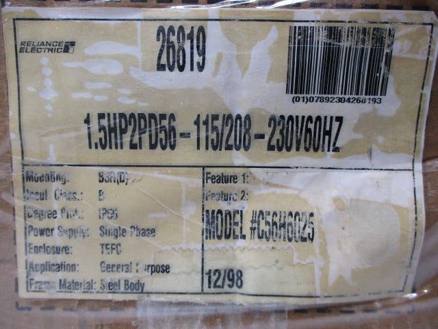 RELIANCE ELECTRIC C56H6025  NSMP