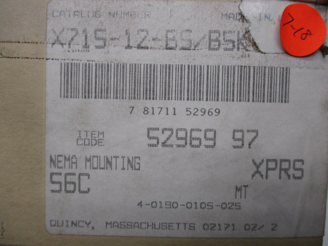 BOSTON GEAR X715-12-B5/B5K  NSMP