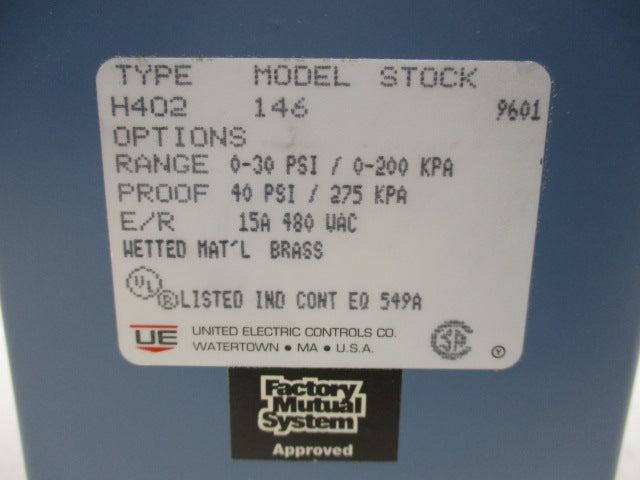 UNITED ELECTRIC H402 146  NSMP