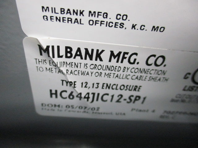 MILBANK HC644JIL12-SP1  NSNP
