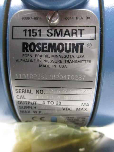 ROSEMOUNT 1151DP3S12B2Q4T0287  NSMP