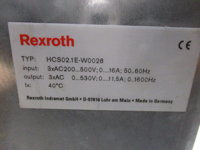 REXROTH HCS02.1E-W0028 (AS PICTURED)  UNMP