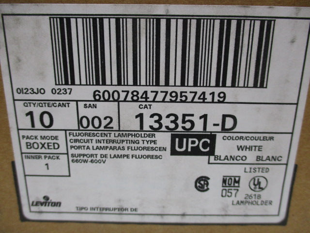 LEVITON 13351-D (QTY 10) NSMP