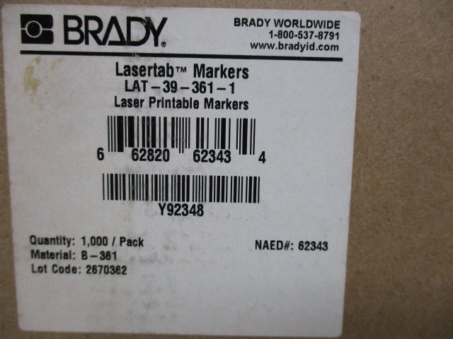 BRADY LAT-39-361-1 (QTY 1,000) NSMP