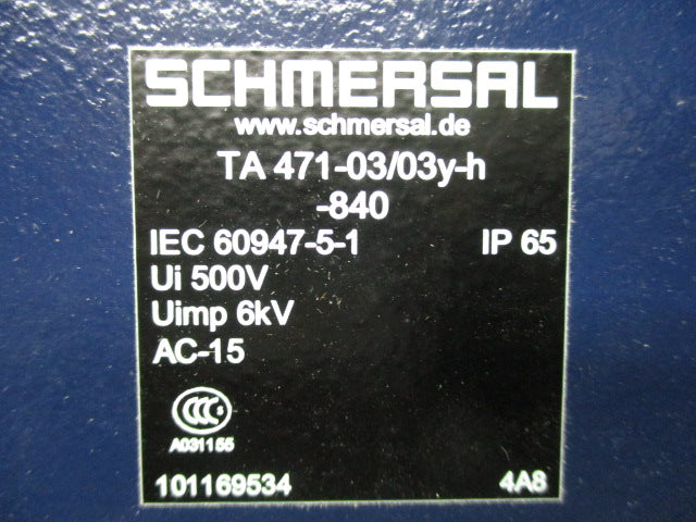 SCHMERSAL 101169534 (TA471-03/03Y-H-840) NSMP