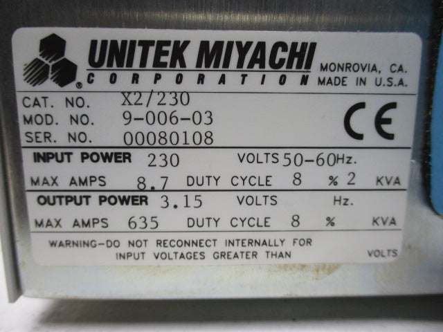 UNITEK MIYACHI X2/230 (9-006-03) NSNP