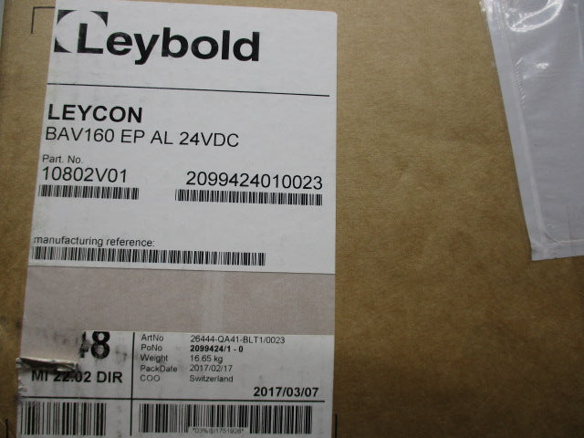 LEYBOLD 10802V01 24VDC NSMP