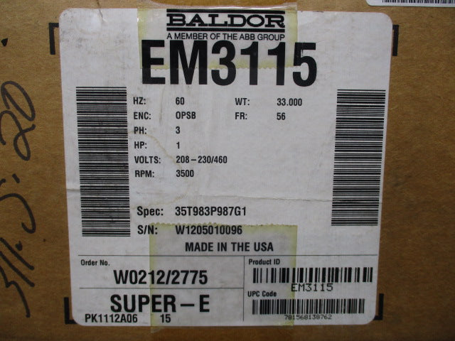 BALDOR EM3115 NSMP