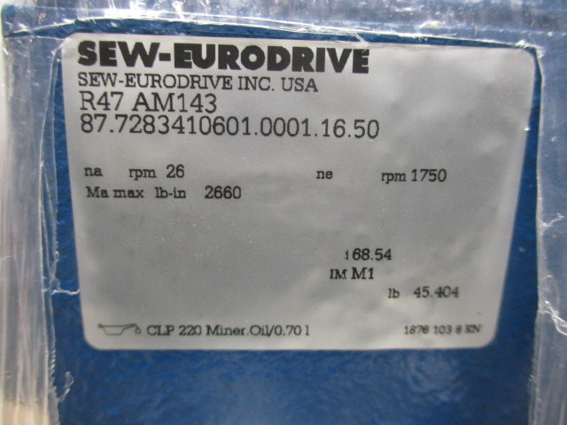 SEW-EURODRIVE R47AM143 NSMP