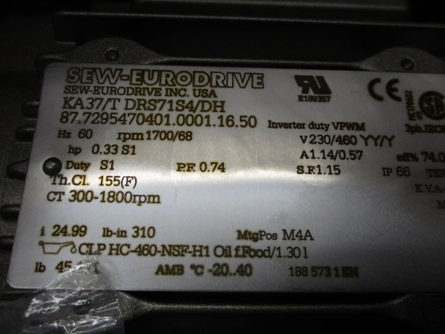 SEW-EURODRIVE KA37/TDRS71S4/DH NSMP