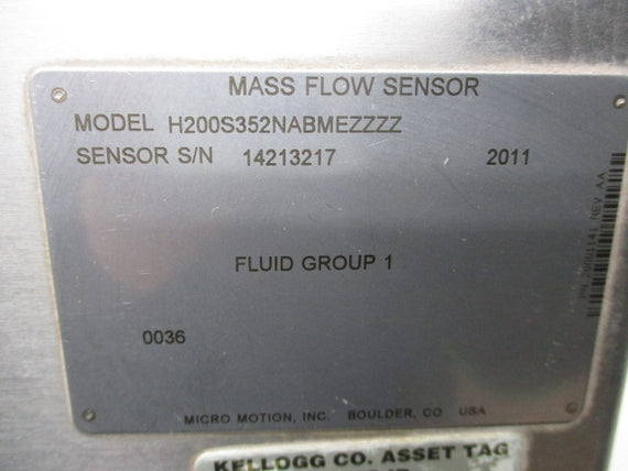 MICROMOTION H200S352NABMEZZZZ UNMP