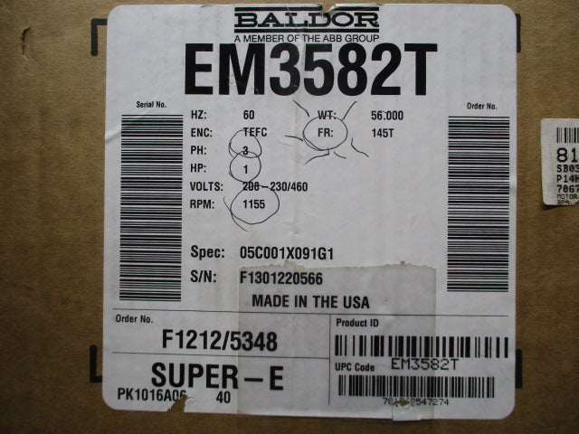 BALDOR EM3582T NSMP
