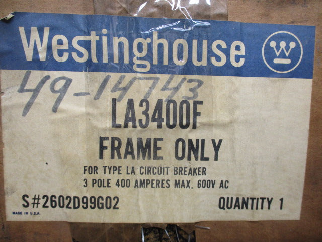 WESTINGHOUSE LA3400F 600V 400A NSMP
