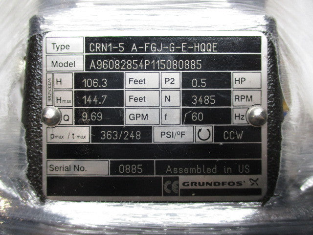 GRUNDFOS CRN1-5 A-FGJ-G-E-HQQE (96082854) NSMP