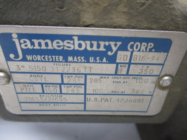 JAMESBURY 3"5150312236TT UNMP