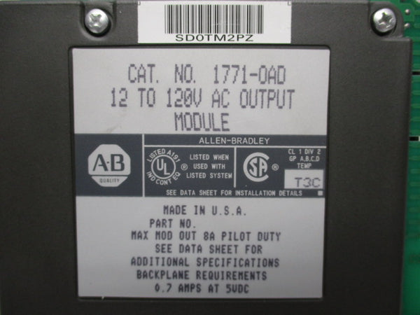 ALLEN BRADLEY 1771-OAD 12-120V NSMP