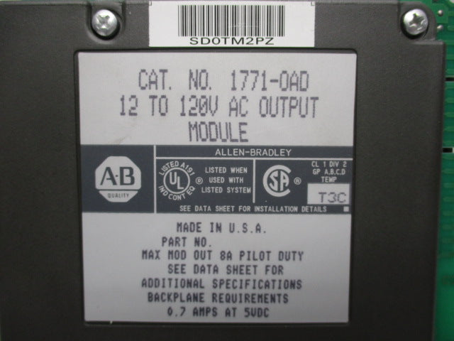 ALLEN BRADLEY 1771-OAD 12-120V NSMP
