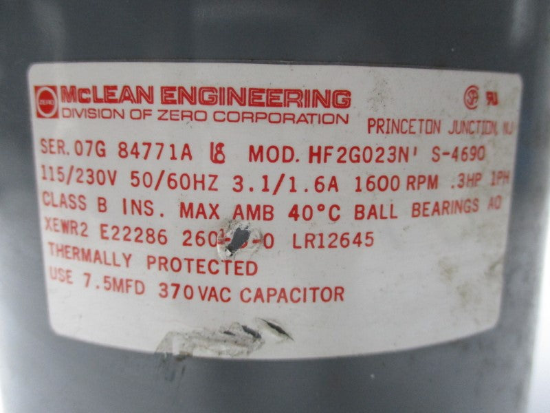 MCLEAN ENGINEERING FSCM-03522 (1NB612S8) UNMP