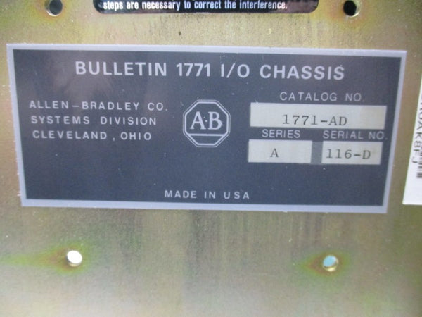 ALLEN BRADLEY 1771-AD SER. A UNMP