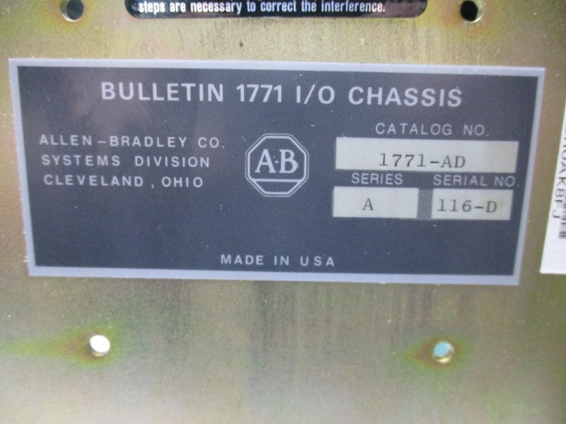 ALLEN BRADLEY 1771-AD SER. A UNMP
