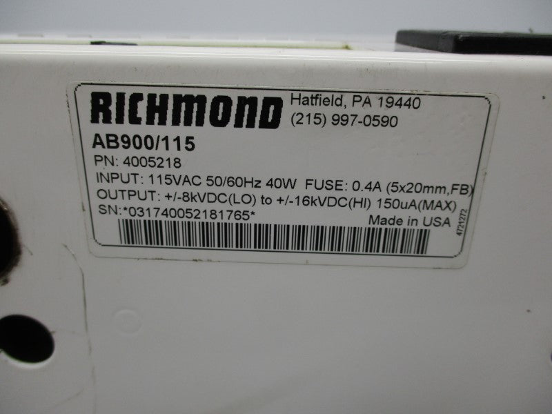 RICHMOND TECHNOLOGY AB900/115 115VAC 0.4A UNMP