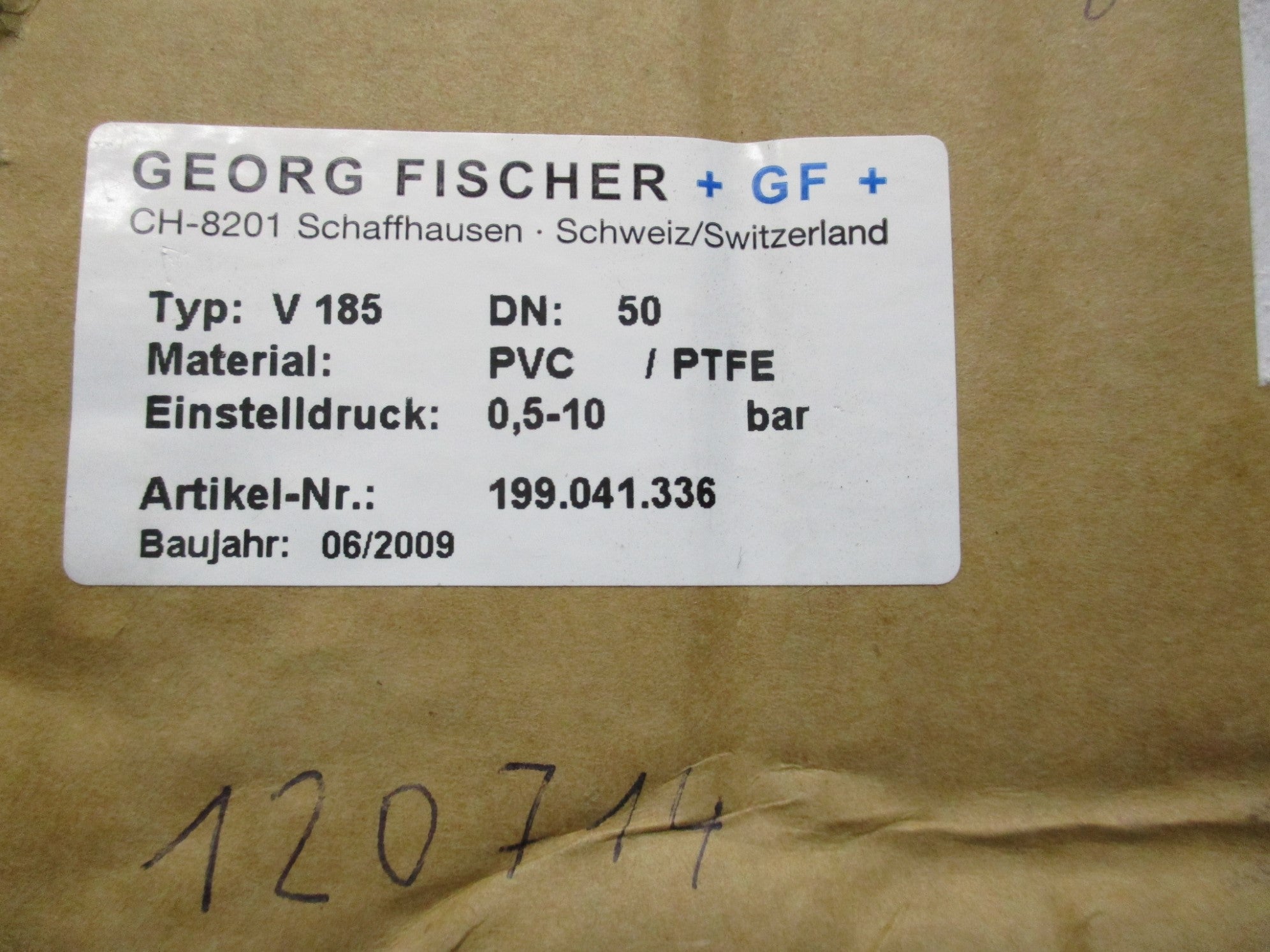 GEORG FISCHER 199.041.336 TYPE V185 NSMP