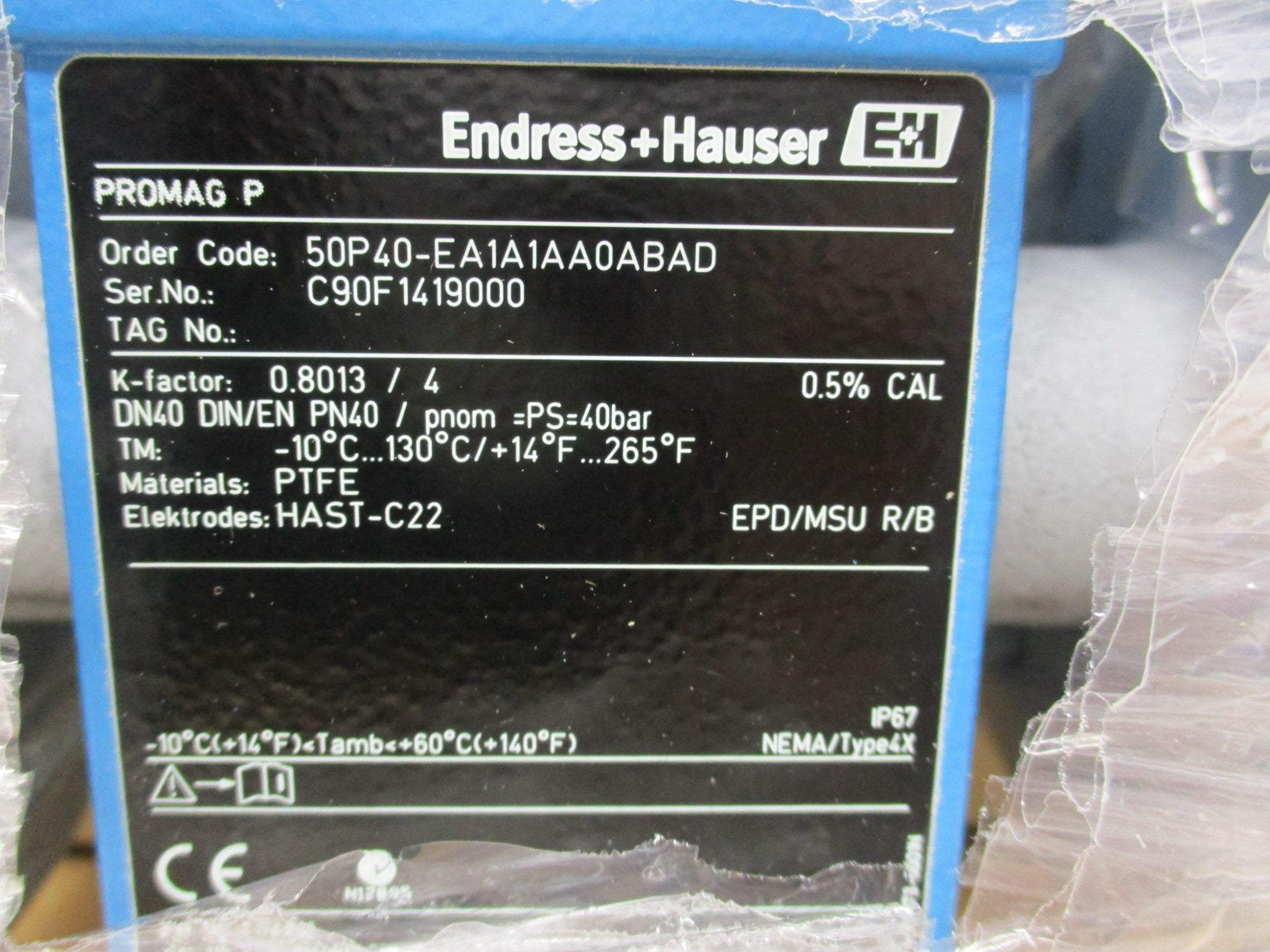 ENDRRESS+HAUSER 50P40-EA1A1AA0ABAD NSMP