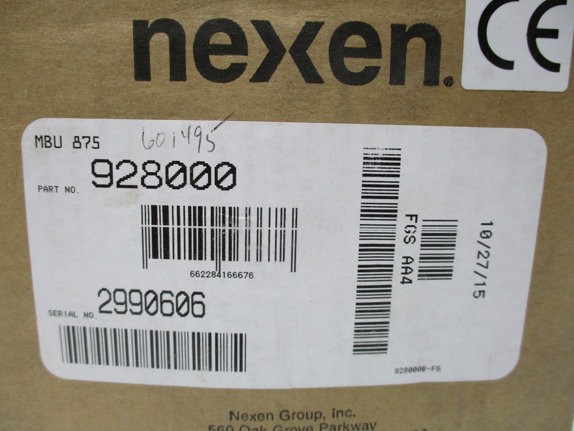 NEXEN 928000 MBU875 120PSI NSMP