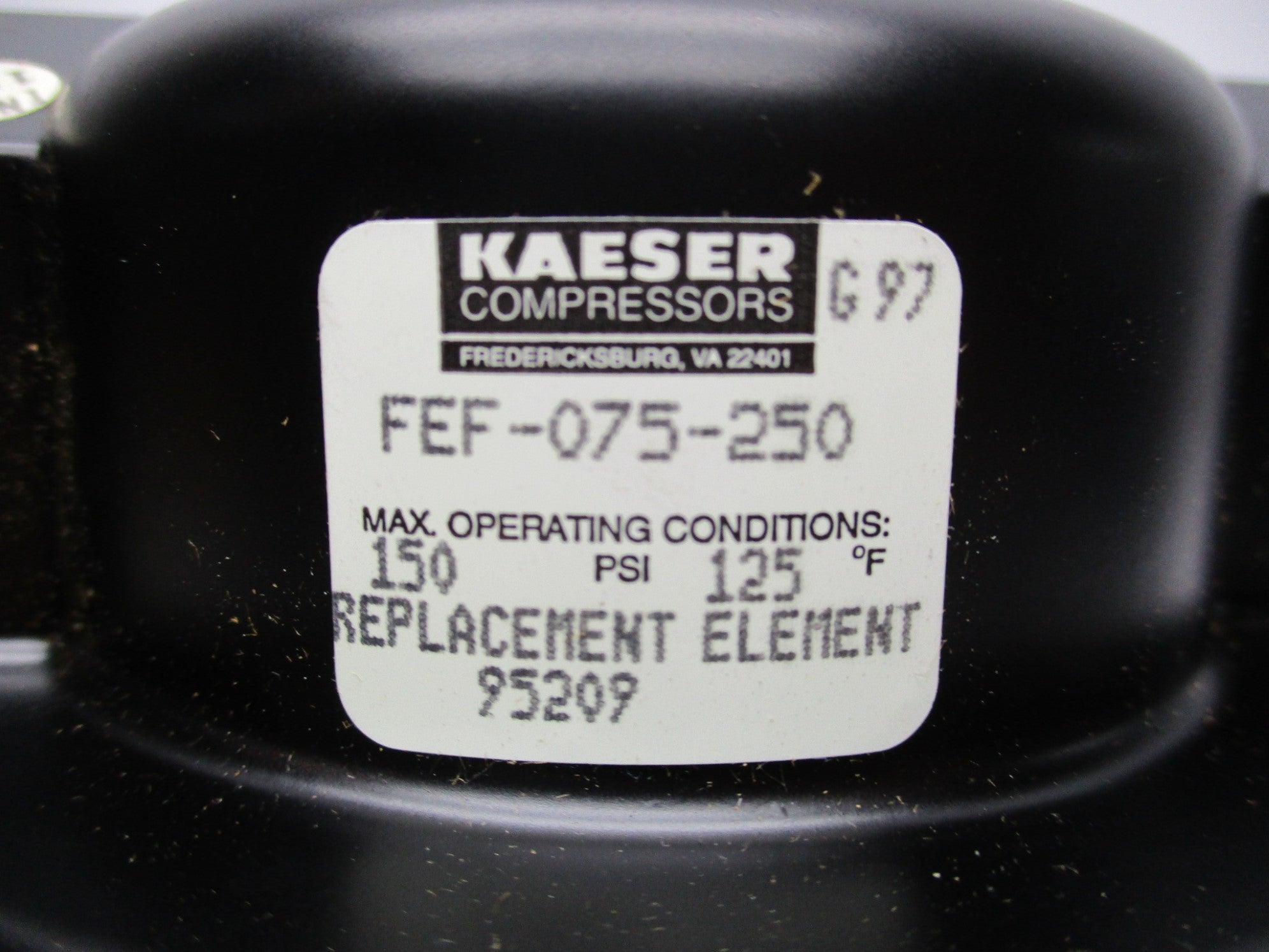 KAESER FEF-075-250 SER. A 150PSI NSMP