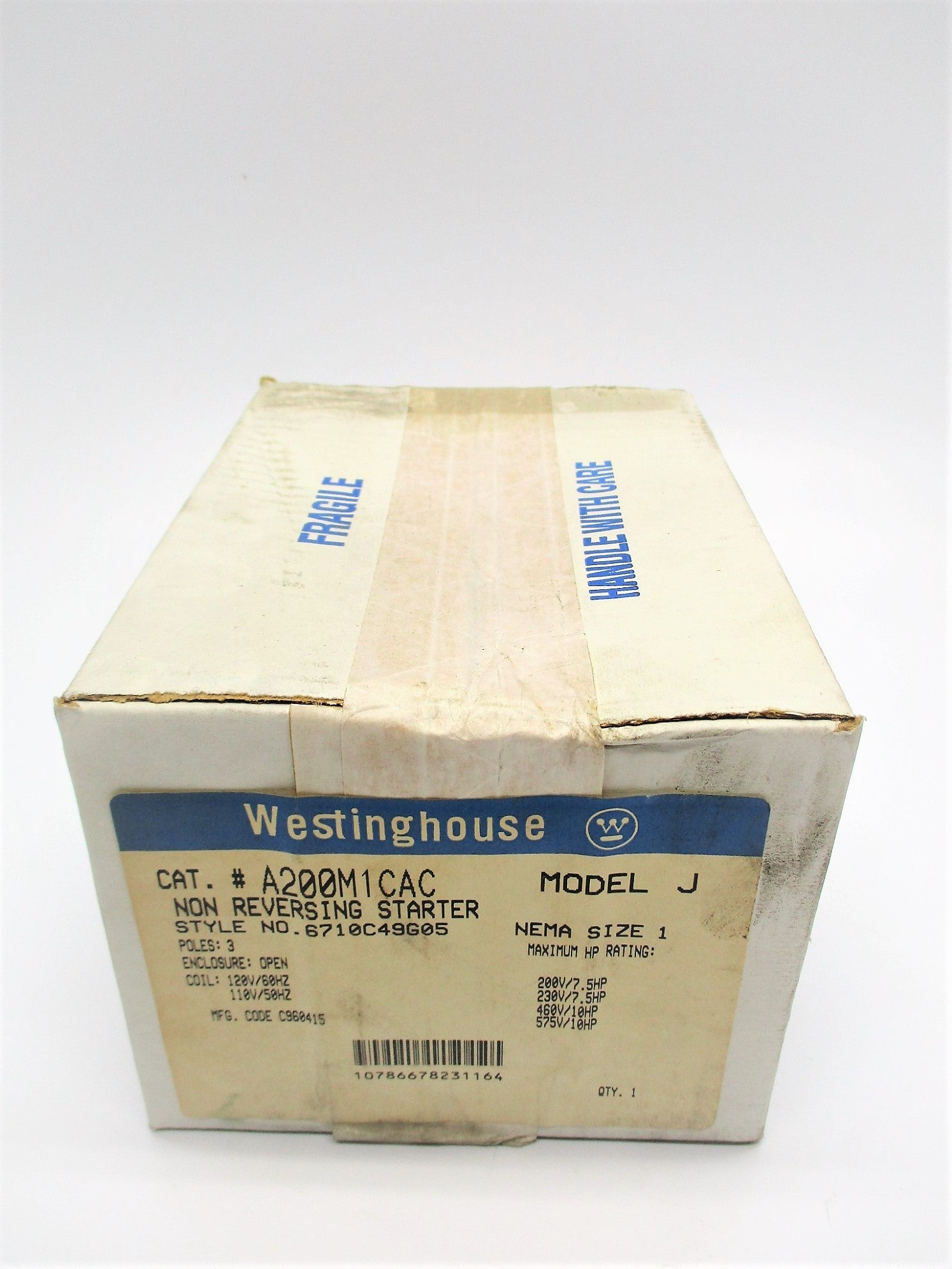WESTINGHOUSE A200M1CAC 6710C49G05 110/120V NSFS