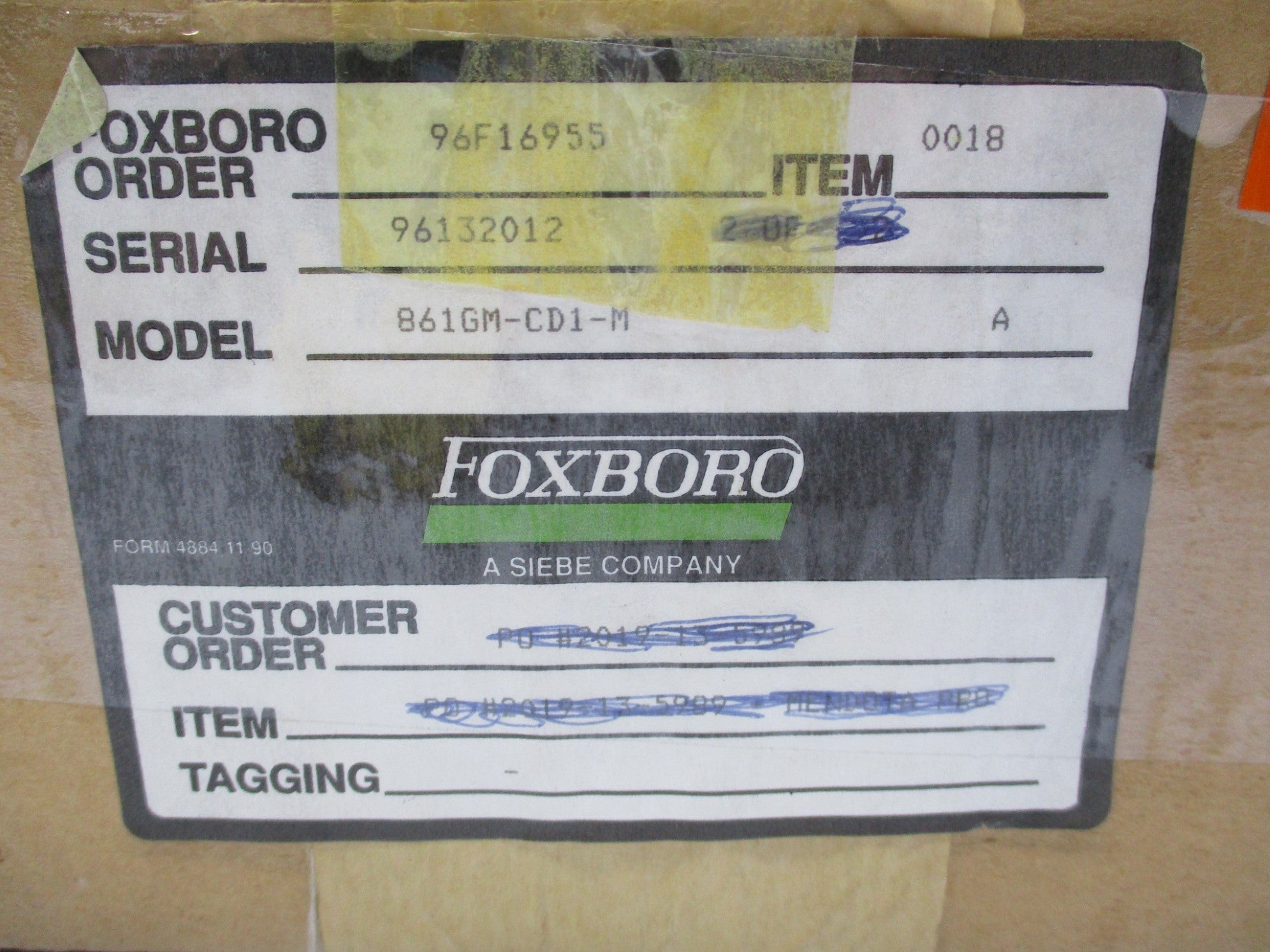 FOXBORO 861GM-CD1-M NSMP