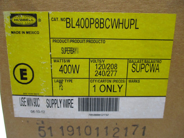 HUBBELL BL400P8BCWHUPL NSMP